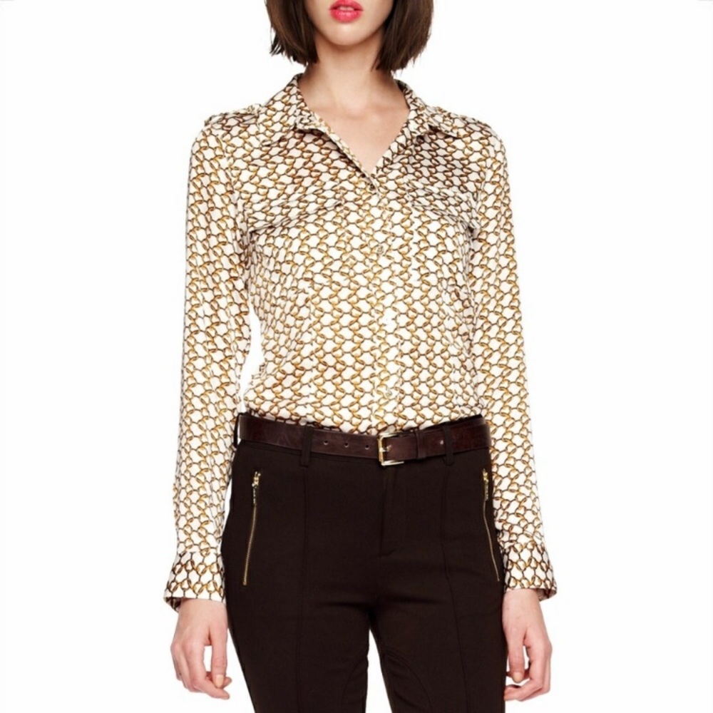 MICHAEL Michael Kors Chain Print Blouse - M